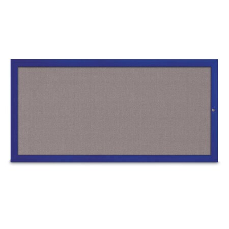 United Visual Products Slim Enclosed Corkboard, 24"x36", Gold Alum Frame/Cloud UVEB2436-GOLD-CLOUD